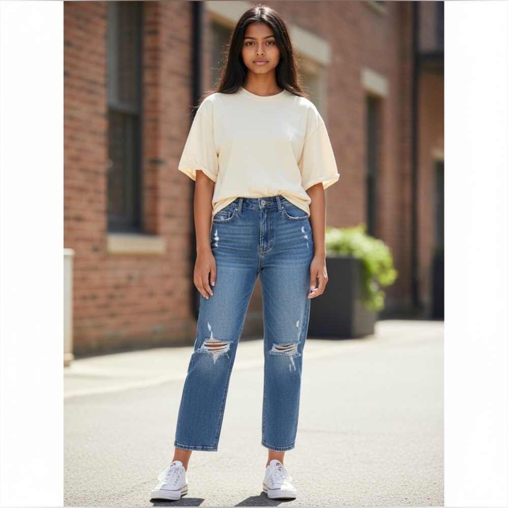 Flying Monkey 30 West Side High Rise Crop Straight Jeans